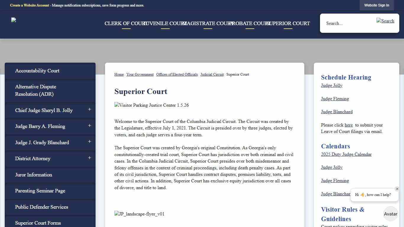 Superior Court Columbia County, GA